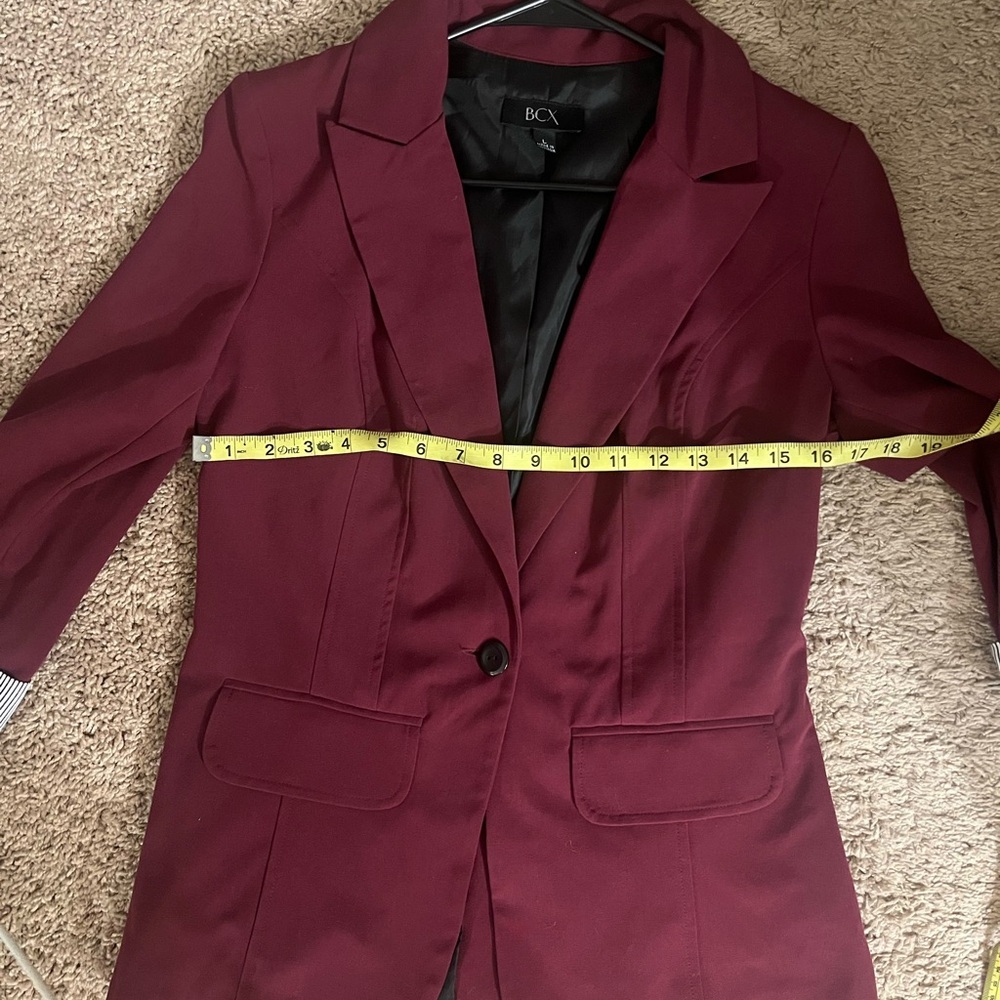 BCX Deep Burgundy Women's Blazer - Picture 7 of 8